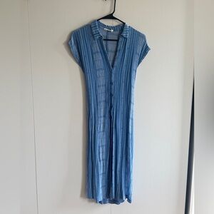 Lush Blue Striped Maxi Dress
